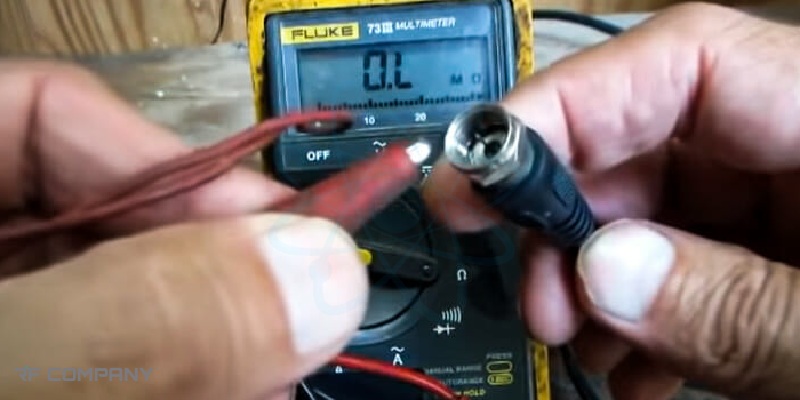 تست کابل کواکسیال با مولتی متر