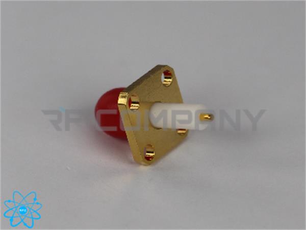 کانکتور SMA ماده فلنج دار 4 سوراخ صاف